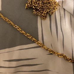 gold chain and necklace
