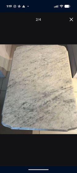 Vintage side table marble top.