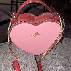 Coach Heart Crossbody True Pink With Strap
