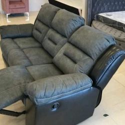 Earhart Slate Reclining Sofa