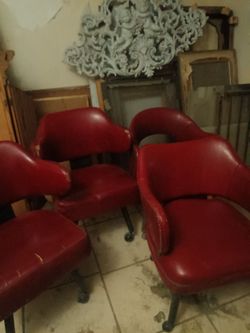Red bar chairs