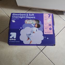 Up And Up Overnight Diapers Size 7 W Wipes