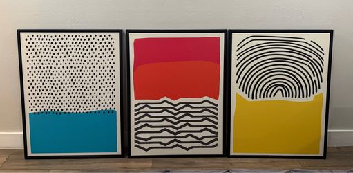 Artwork on canvas with black frame