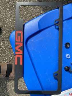 GMC brand license plate cover