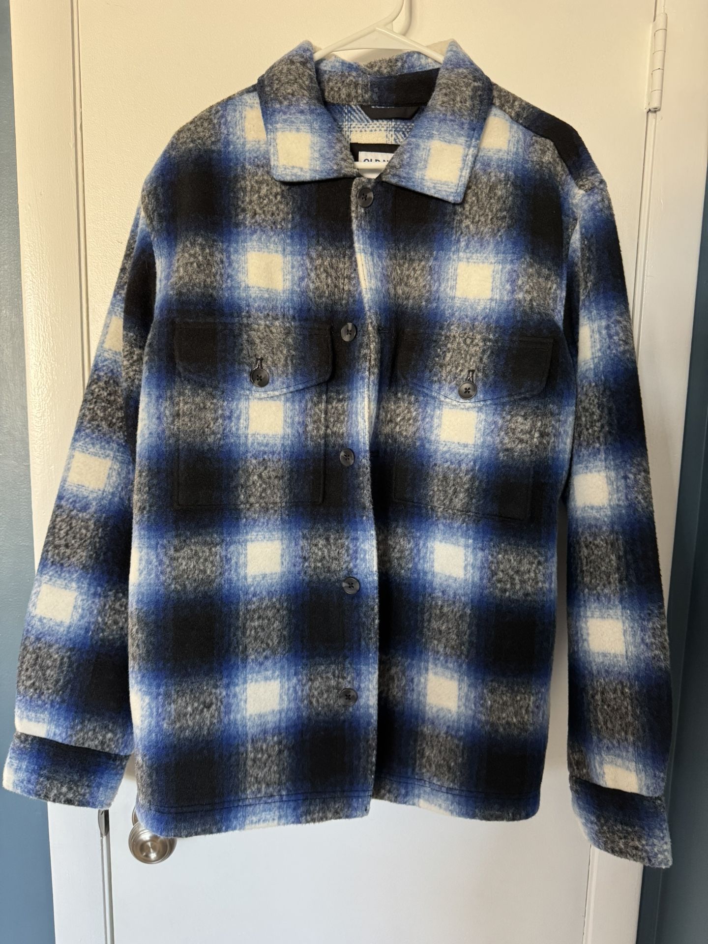 Old Navy Plaid Shacket Mens Large NWT