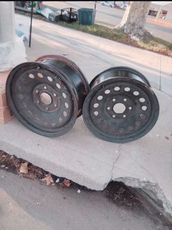 17 Chevy 6lug steel rims for slicks or burn outs
