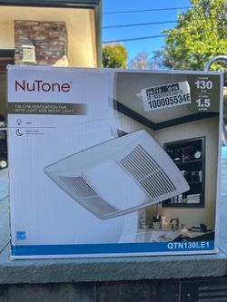 NEW NuTone 130 CFM Bathroom Exhaust Fan w/ Light & Night Light