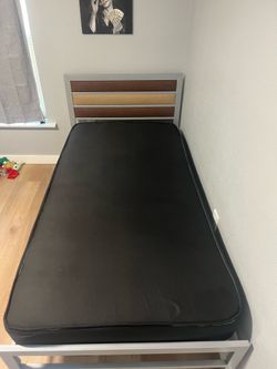 Bed frame with twin mattress