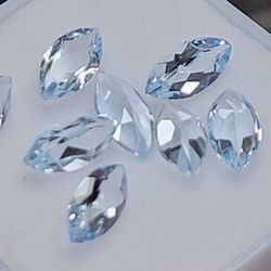5pcs. Marquise Cut Natural Sky Blue Topaz .50ctw Each 