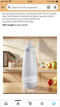 Pancake Batter Dispenser 33 Oz with Blender Balls