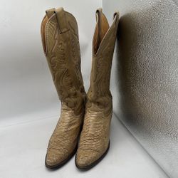 JUSTIN Women's Boots sz 5 B Tall Boots Western Cowboy Classic Leather Snake Skin