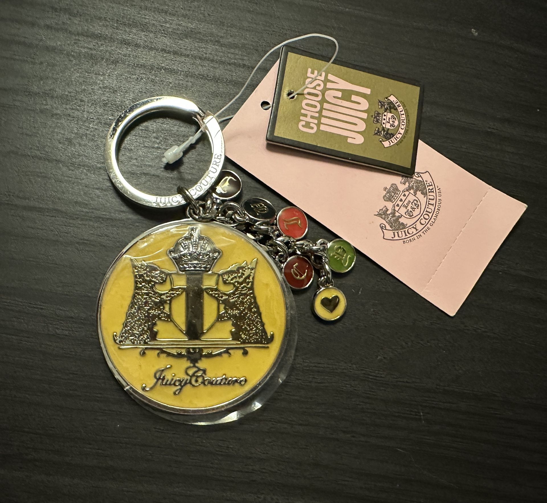 EXT RARE NWT Vintage JUICY COUTURE Large Keychain Bag Purse Charm HTF