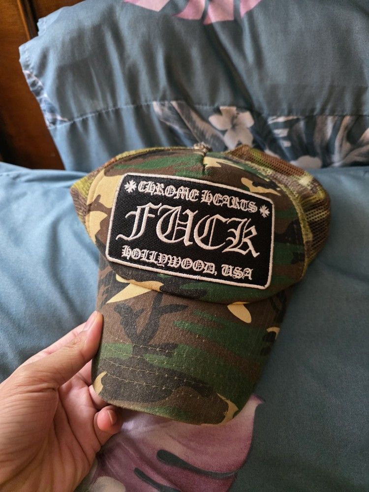Chrome Hearts Vintage Camo F*** Hat