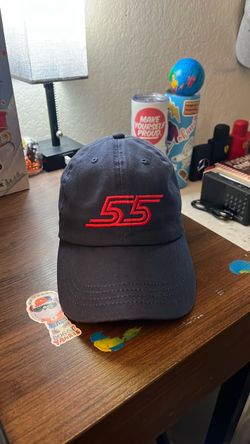 Navy Blue Dad Hat with Number 55 Embroidery