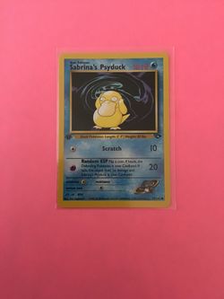 1st edition Sabrina’s Psyduck 99/132 Pokemon Card from Gym Challenge