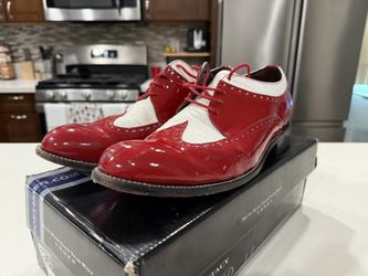 Stacy Baldwin Red & White Two-Toned Dress Shoes