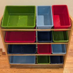 Toy Bin Storage Rack