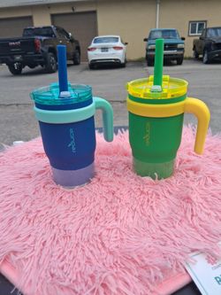 Cups for children — 2 pieces (one blue, one green)