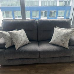 Light Grey Recliner Couch (1)