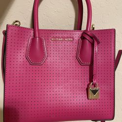 Michael Kors Ultra Pink Perforated satchel 