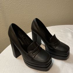 Black Loafer Heels