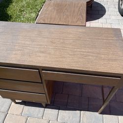 Mid Century Modern Four Drawer Writing Desk Coffee Table Magazine