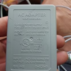 official Nintendo AC adapter, model number WAP-002(USA