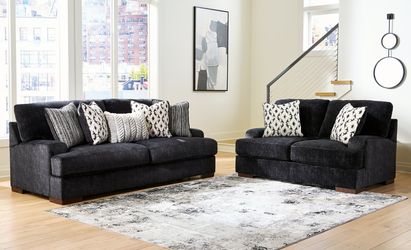 Whitmore Manor Black Pearl Sofa and Loveseat (Online Special Price)