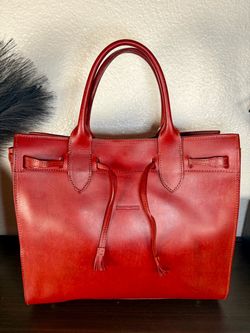 Dooney & Bourke Vintage Red Leather Tote Bag
