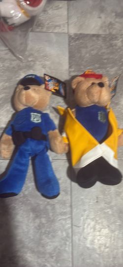 2  Hometown heroes beanie babies
