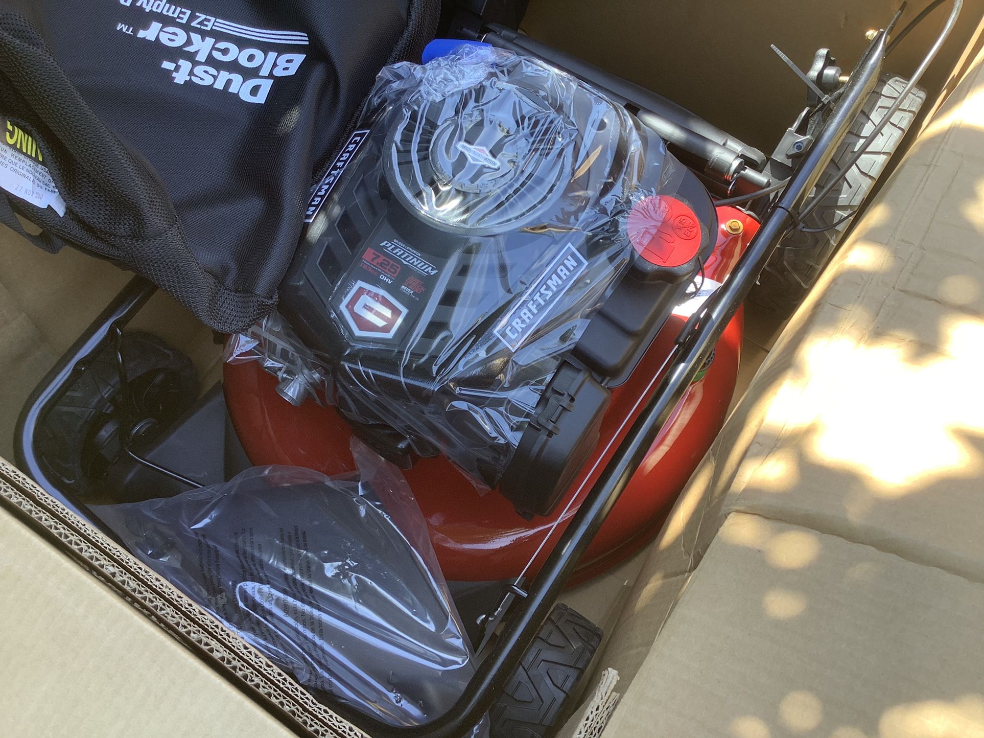 Craftsman 21” Rear Bag Push Lawn Mower High Wheel 163cc 7.25 Briggs
