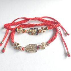 Virgen De Guadalupe Pulseras String Adjustable Bracelets 
