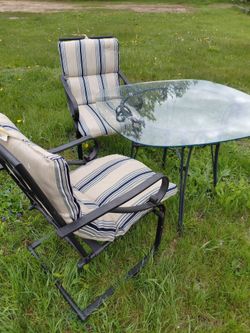 table 2 chairs  two cushions
