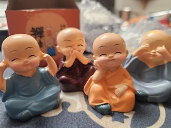 Buddha Monk Statues Miniature Figurines