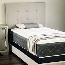 Twin Beds For Sell!!! Complete Bed Frame With New Mattress&Box Spring/Fast Delivery