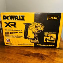 Dewalt xr crown stapler nail gun kit