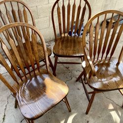 Hoop Back Bentwood Oak Windsor Chairs MCM