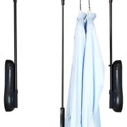 Pull Down Closet Rod for Hanging Clothes, Wardrobe Lift Rail Aluminum Alloy Organizer, Side Mounted Closet Rod for Kitchen Bedroom High Cabinets, 66 l