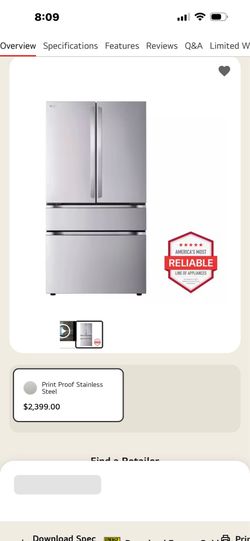 Refrigerators for sale LG Samsung Frigidaire