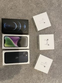 Lot of 6 Apple Empty Boxes – iPhone & AirPods Pro – OEM Original Packaging