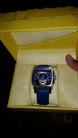 Invicta 17007 Men's S1 Rally Swiss Blue Dial Chronograph Blue Leather Strap Watch