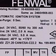 Fenwal Automatic Ignition System 