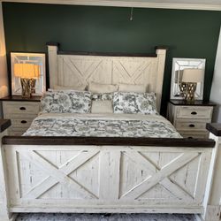 King Bed Frame , 2 Night Stands , Dresser 