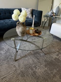 Glass coffee table