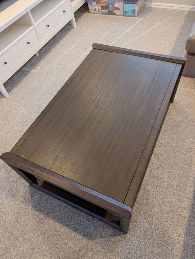 Large Wooden Coffee Table