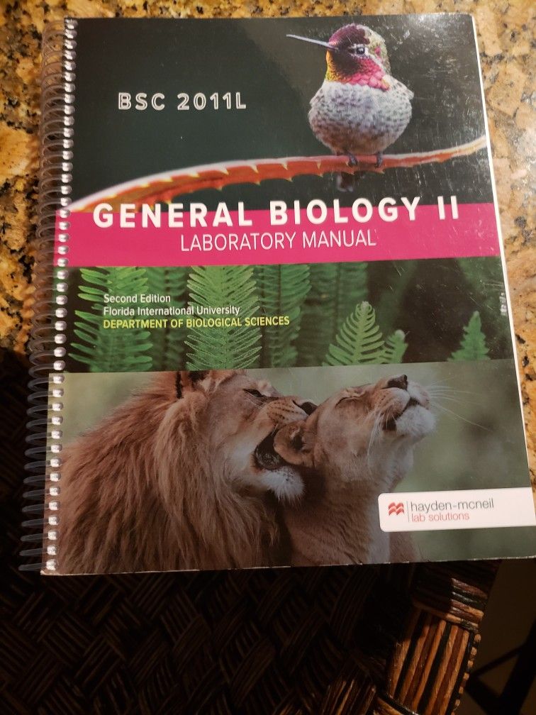 BSC 2011L General Biology II Laboratory Manual
