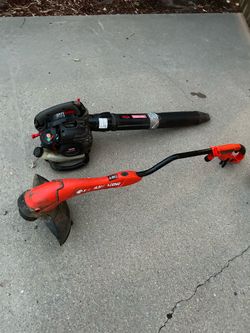 2-Piece Set: Leaf Blower and Electric Trimmer