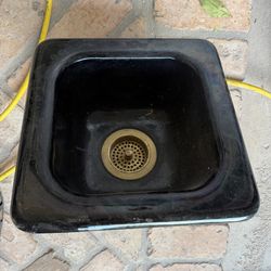 Cast iron drop in bar sink