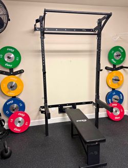 PRx Foldable Rack Bench Bumper Plates