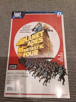 Planet Of The Apes vs. Fantastic Four #4 Pere Perez Movie Homage Variant